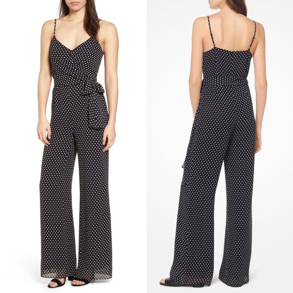 Michael Kors Pants - Michael Kors Simple Polka Dot Tiewrap Jumpsuit